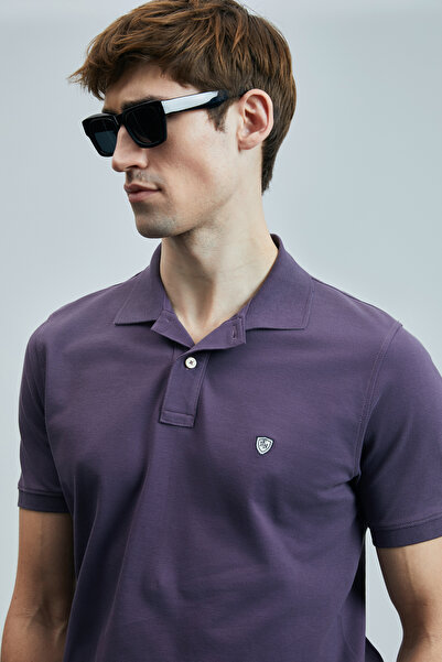 Lufian Laon Smart Men's Polo T-Shirt Plum