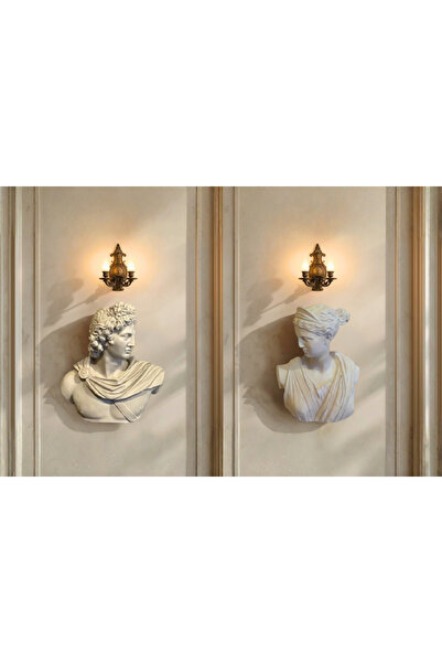 Yaratıcı sanatlar atölyesi Duvar Büstü Duvar Heykeli Dekoratif Asma Büyük Boy Duvar Heykelleri Mitolojik Duvar Büstü 25 CM