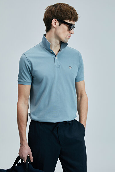 Lufian Laon Smart ανδρικό μπλουζάκι πόλο Water Green