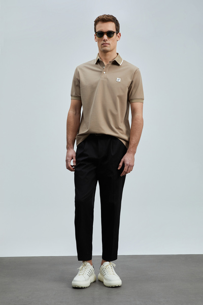 Lufian Мъжка поло тениска Echo Smart, цвят Soil