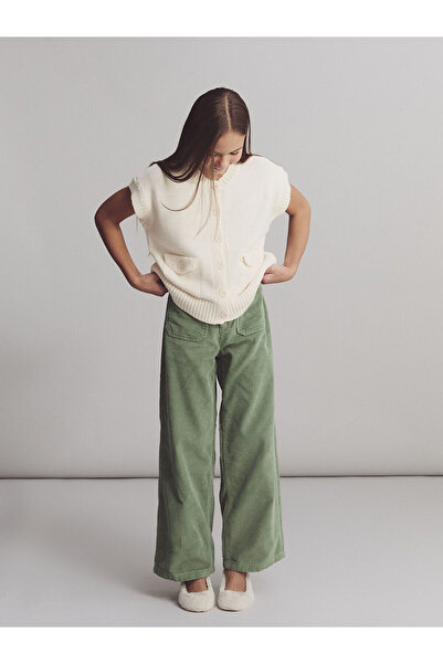 LC Waikiki Bej Basic Kız Çocuk Yelek