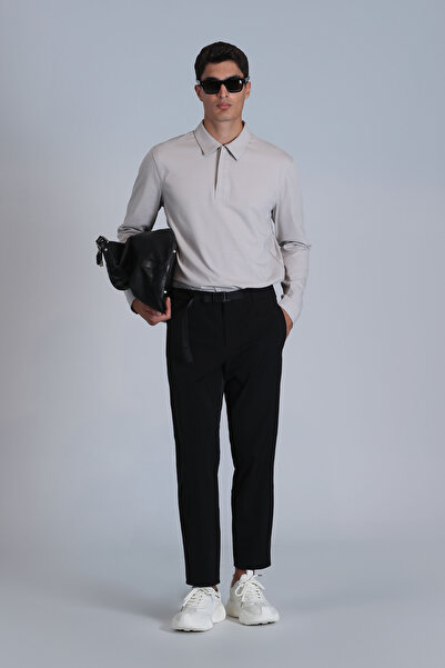 Lufian Evan Erkek Uzun Kol Tişört Taş