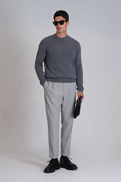 Lufian Rıght Erkek Kazak Gri