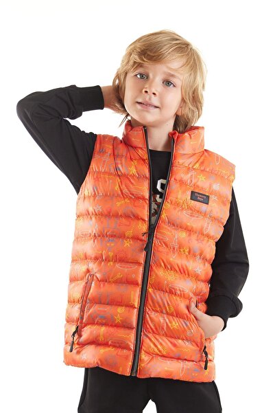 AHENGİM Boy's Robot Printed Inflatable Vest - Ak 213031