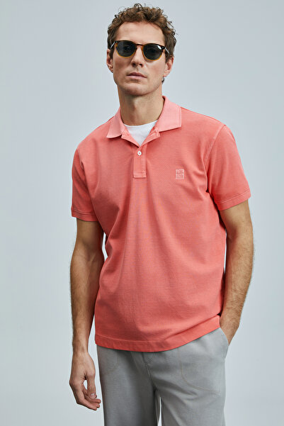 Lufian Vernon Smart Erkek Polo Tişört Mercan