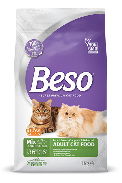 Beso Lamb and Chicken Dry Food for Adult Cats 1kg