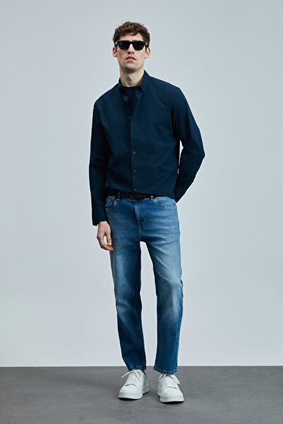 Lufian Ellery Erkek Basic Gömlek Regular Fit Lacivert