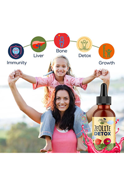 Atherionyxora Zeolite Detox for Kids - Detox Supplement, Gentle & Natural & Sweet-Tasting 60ml
