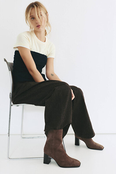 Pull & Bear Deri topuklu bot