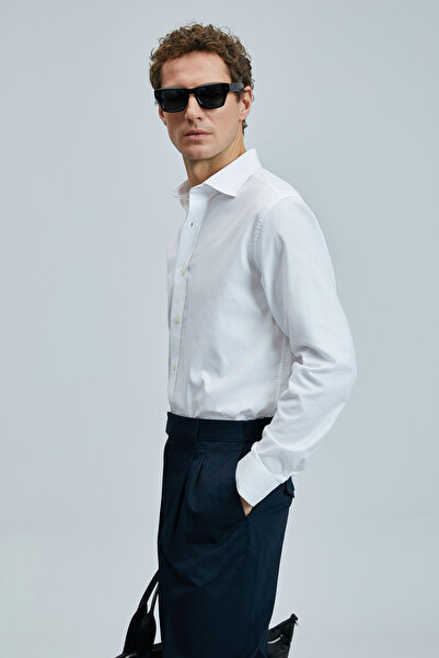 Lufian Danıel Чоловіча сорочка Basic Regular Fit Біла