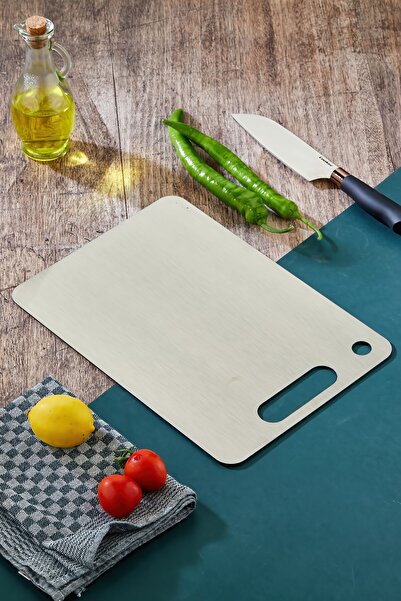 Cooker Luxury 34X24 cm Stainless Steel Silicone Cutting Board