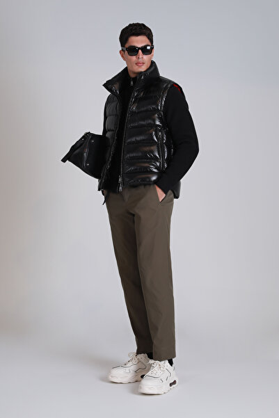 Lufian Peter Kaz Tüyü Erkek Yelek Siyah