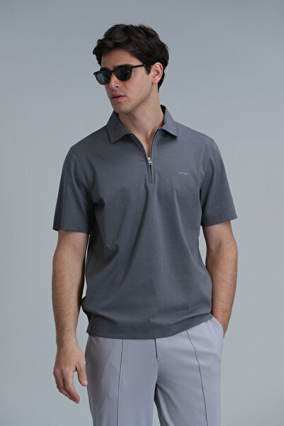 Lufian Men's Gray Polo T-shirt - Robert Smart