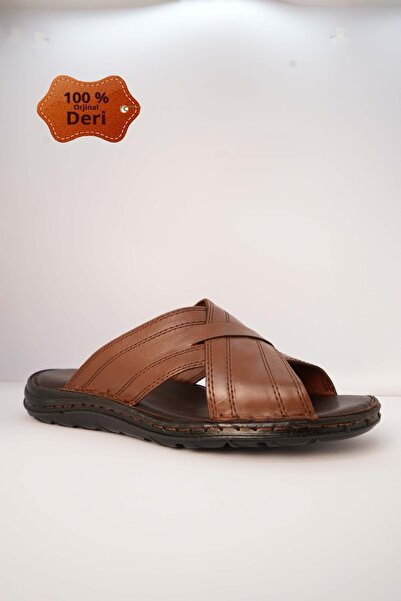 Kristal Kr.97 Анатомічна підошва, зовнішня частина з натуральної шкіри, чоловічі тапочки