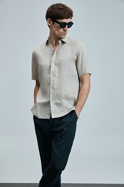 Lufian Bert Чоловіча сорочка Basic Comfort Fit Бежева