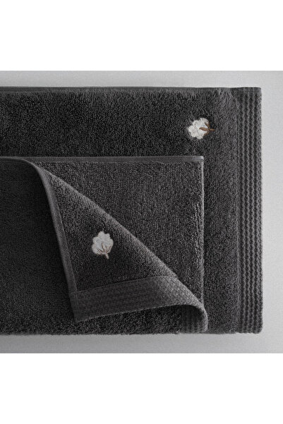 Ecocotton Набір рушників Pure Cotton з 3 предметів - 100% органічна бавовна, бордюр з метеликами, вишивка, антрацит