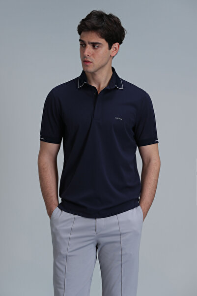 Lufian Tylor Smart Navy Blue Men's Polo T-Shirt