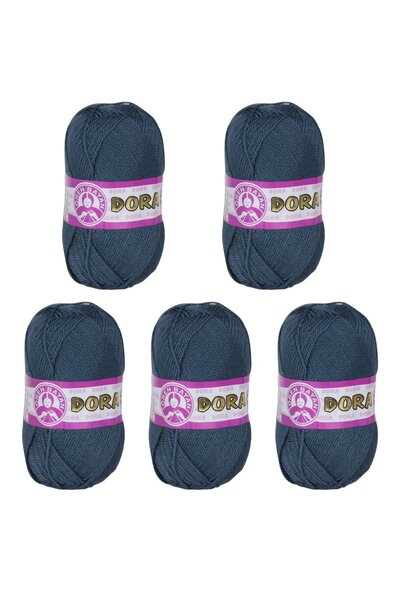 Ören Bayan خيط حياكة أورين دورا - أزرق فحمي - عبوة من 5 قطع - (رمز اللون: 018)