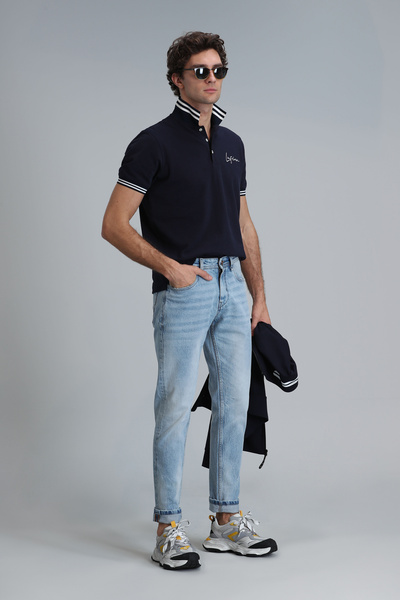 Lufian Dukas Smart Jean - Ανδρικό Μπλε Slim Fit Παντελόνι