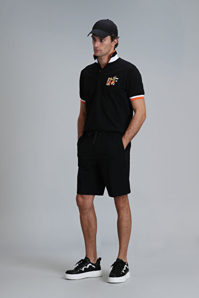 Lufian Chrıs Spor Erkek Chino Şort Slim Fit Siyah