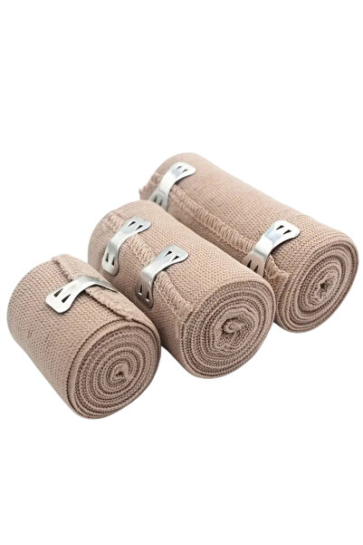 TEKSOMED Elastik Bandaj 10cm 3 Adet Yüksek Kalite Esneklik Ve Dayanıklılık