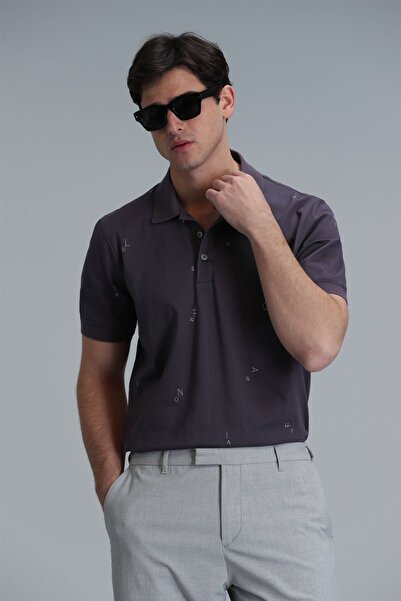 Lufian Pascal Smart Men's Polo T-Shirt Plum
