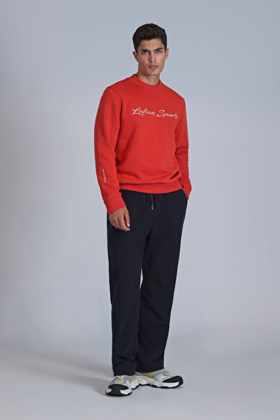 Lufian Loved Erkek Sweatshirt Açık Kırmızı