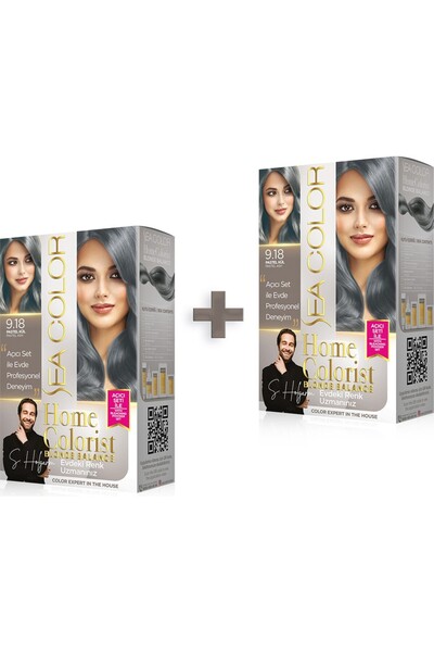 Sea Color 2'li Home Colorist Set Saç Boyas 9.18 Pastel Kül