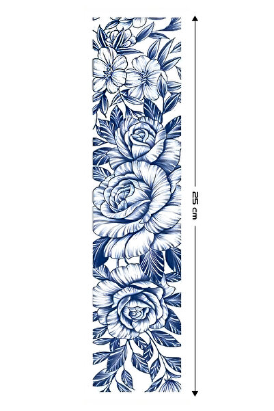 BP Tattoo 1 Ay Kalıcı Şerit Dövme Kol Bacak Bilek Vücut Dövmesi Armband Tattoo