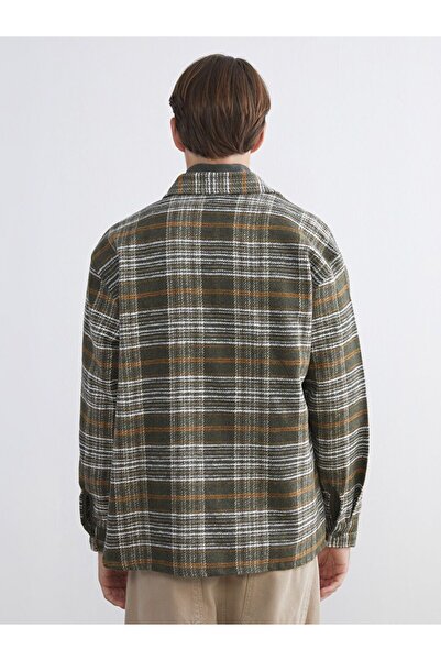 LC Waikiki Xside Casual Fit Long Sleeve Plaid Mens Lumberjack Shirt Jacket