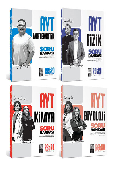 RETRO YAYINCILIK 2026 Model AYT Sayısal Soru Bankası Seti Matematik Fizik Kim...