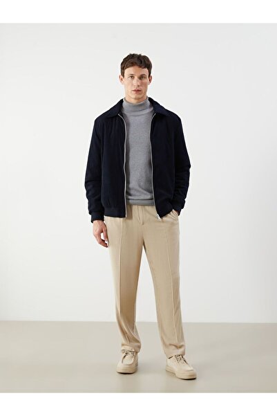 LC Waikiki LCW Vision Standart Kalıp Gömlek Yaka Kadife Erkek Mont