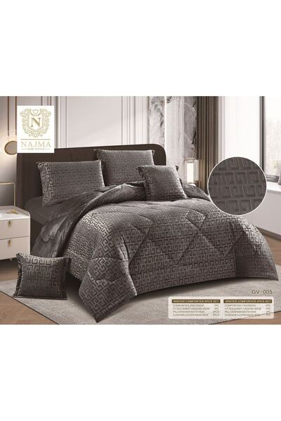 Roshen 6-piece winter double bedspread made of the best materials. It uses two sides: one side is rabbit fur and the other is soft, embossed velvet. Luxurious packaging.
