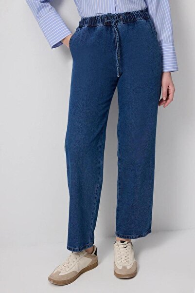 Touche Beli Lastikli Denim Pantolon - A.Denım