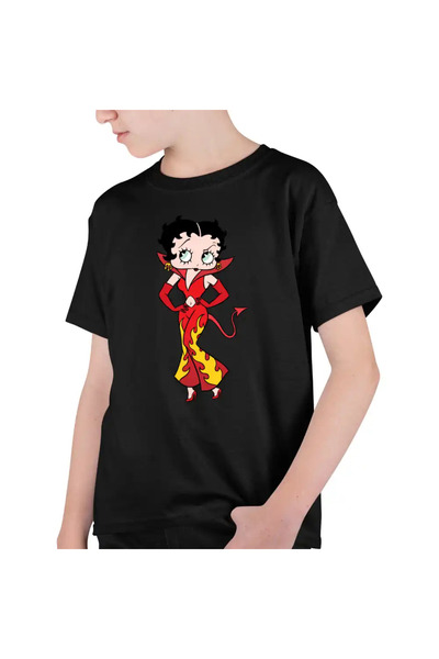 OEM Tricou Copii Baieti Betty Boop Diavolita Satan Diavol Iad