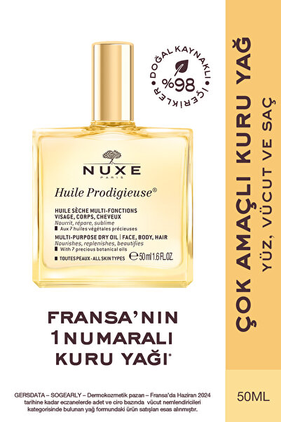 Nuxe Huile Prodigieuse Yüz, Vücut, Saçları Besleyici, Onarıcı, Güzelleştirici...