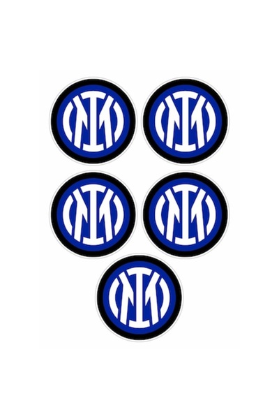 autostickere Set de 5 autocolante decorative, FC Internazionale Milano, 10 cm fiecare