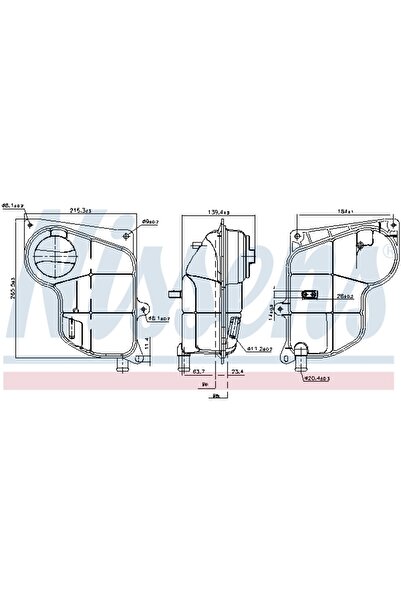 Nissens Expansion tank, replacement filter set, Volkswagen PASSAT B5 (3B2)