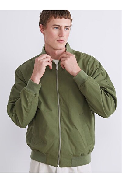 LC Waikiki Xside Green Stand Collar Men's Jacket