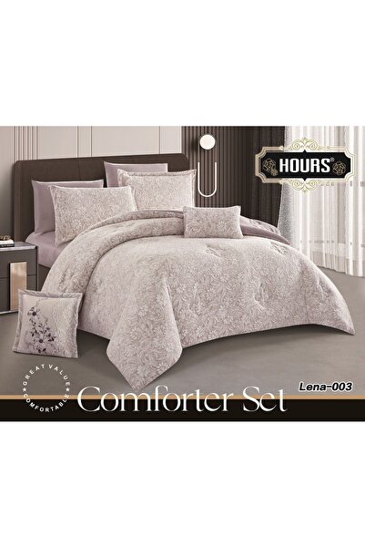 HOURS مفرش شتوي نفرين6قطع محفر وجه مخمل ووجه فرو ناعم