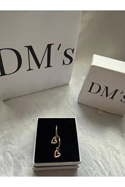 DM’s Silver Rose Kalp Halka Gümüş Küpe