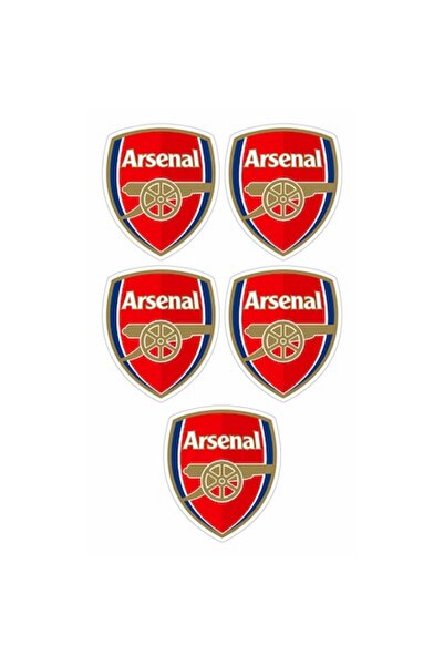 autostickere Set de 5 autocolante decorative, Arsenal FC, 10 cm fiecare