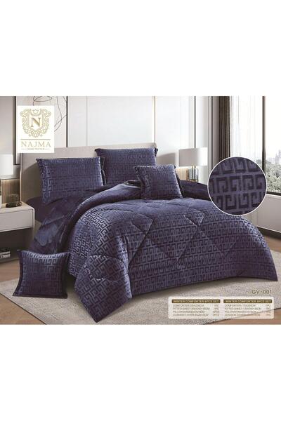 Roshen 6-piece winter double bedspread made of the best materials. It uses two sides: one side is rabbit fur and the other is soft, embossed velvet. Luxurious packaging.