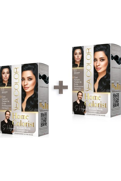 Sea Color 2'li Home Colorist Set Saç Boyas 1.1 Gece Mavisi