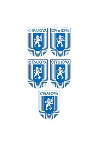 autostickere Set 5 autocolante, Universitatea Craiova, 10 cm fiecare