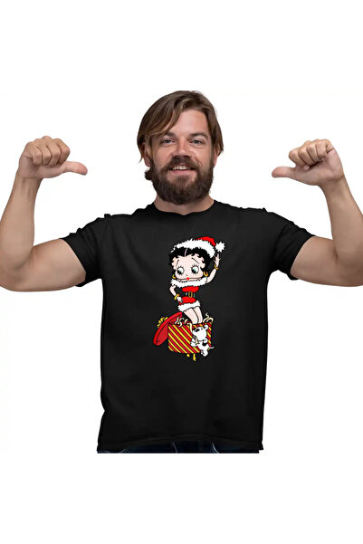 OEM Tricou Barbati Betty Boop Craciunita Mos Craciun
