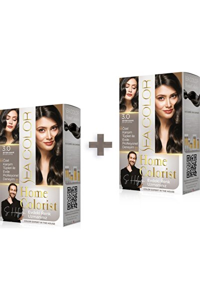 Sea Color 2'li Home Colorist Set Saç Boyas 3.0 Bitter Kahve