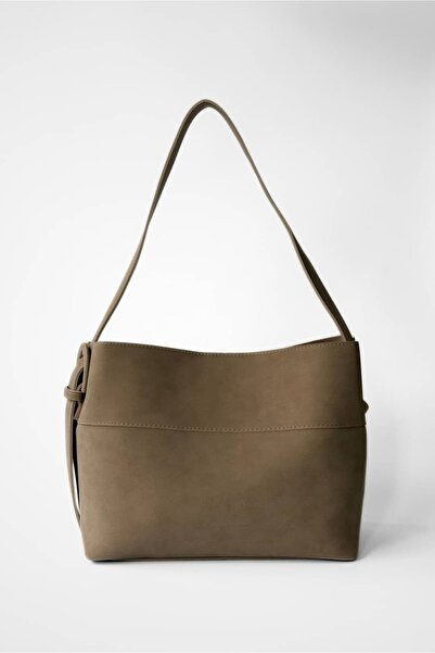 Yuka Atelier حقيبة تسوق تيرا من الجلد المدبوغ مع حزام قابل للتعديل