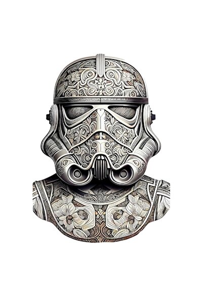 autostickere Autocolant Star Wars Soldat Alb, Armură Mozaic, Multicolor cu Bo...