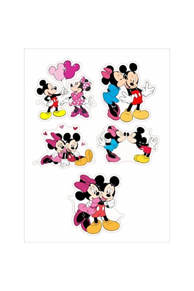 autostickere Set de 5 stickere Disney Mickey și Minnie Mouse pentru interior/...